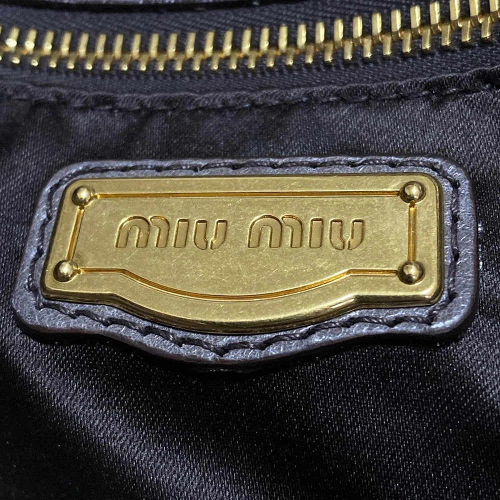 Vintage Miu Miu Veske - Grå Skinn