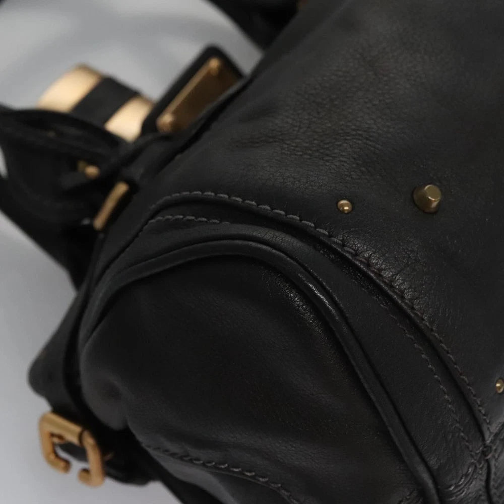 CHLOE PADDINGTON BAG BLACK LEATHER