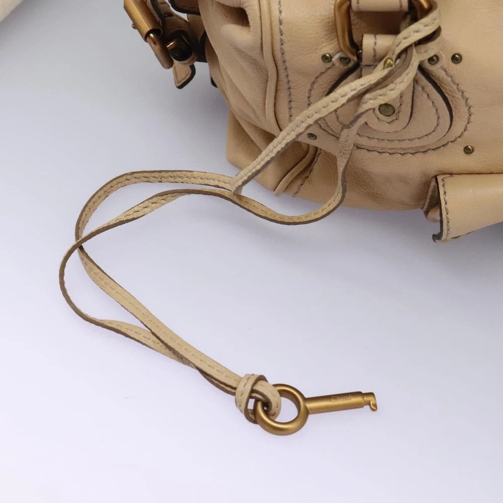 CHLOE PADDINGTON BAG BEIGE LEATHER