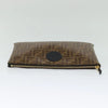 VINTAGE FENDI CLUTCH ZUCCA CANVAS BROWN