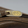 VINTAGE GUCCI SHOULDER BAG BROWN LEATHER