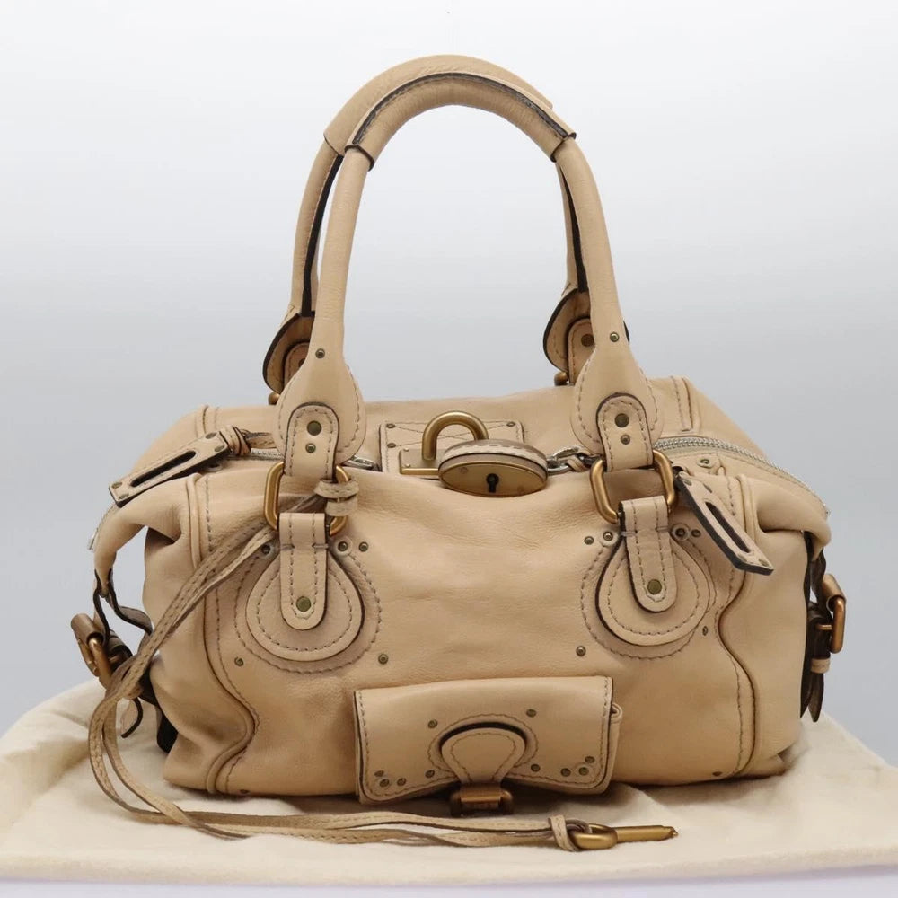 CHLOE PADDINGTON BAG BEIGE LEATHER