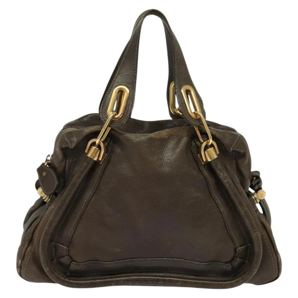 CHLOE PARATY BAG BROWN LEATHER