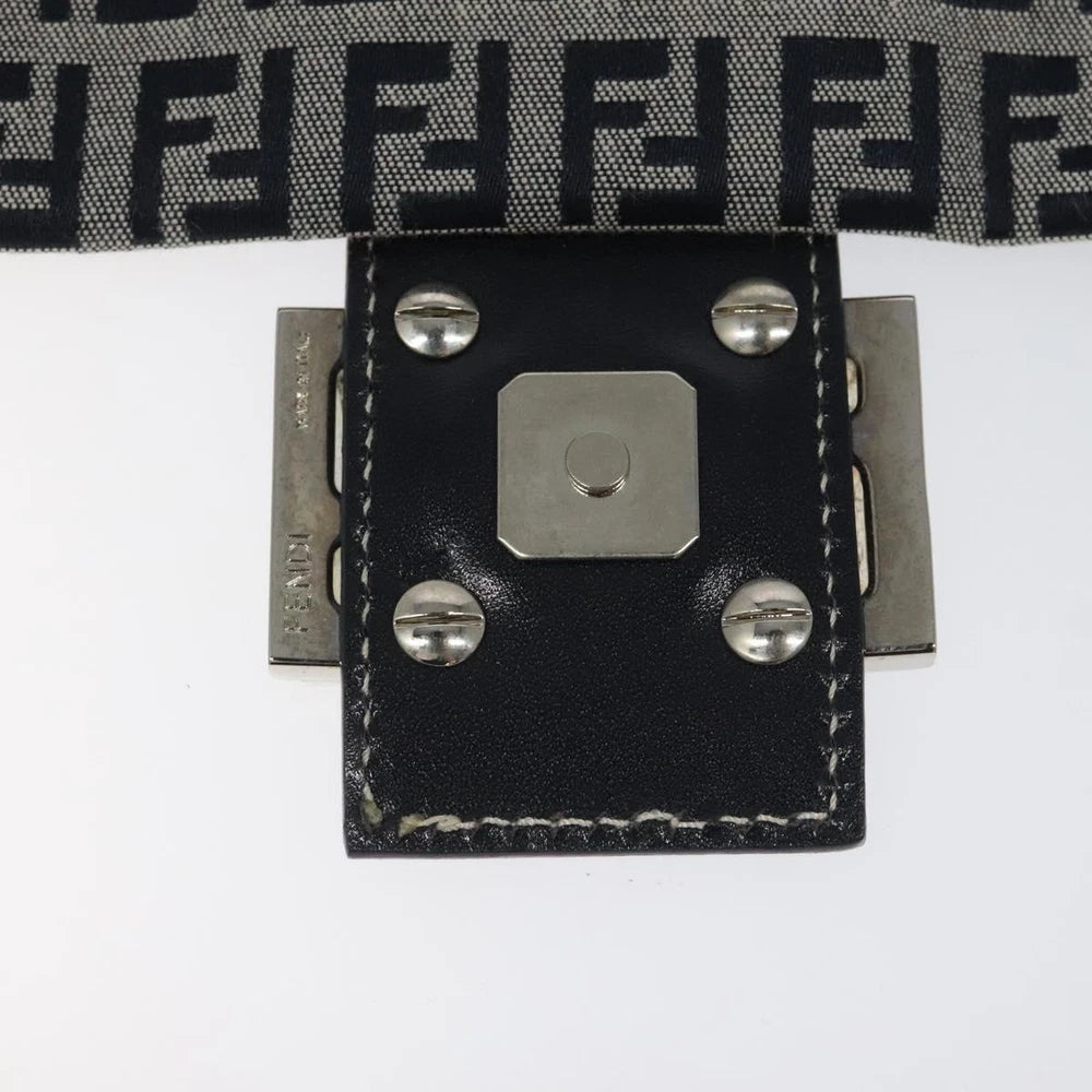 FENDI MAMMA BAGUETTE ZUCCHINO CANVAS NAVY