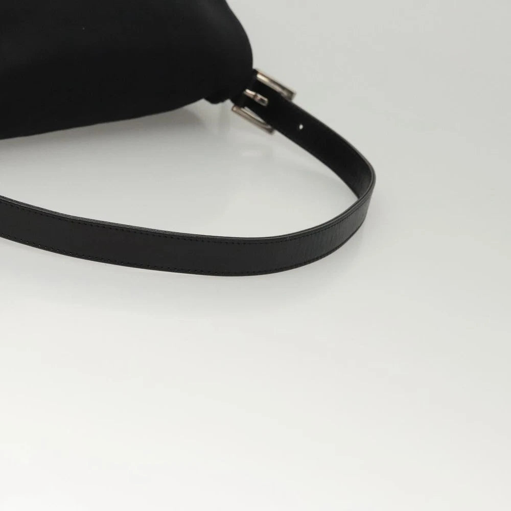 FENDI MAMMA BAGUETTE BLACK NYLON
