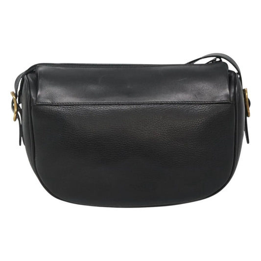 GUCCI SHOULDER BAG BLACK LEATHER