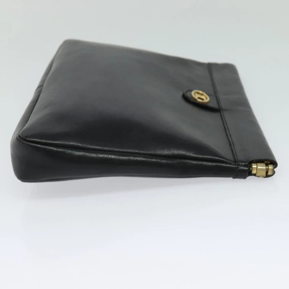 VINTAGE CELINE CLUTCH BLACK LEATHER