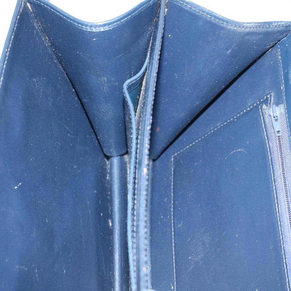 CELINE SHOULDER BAG NAVY LEATHER
