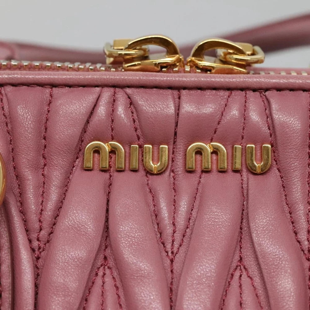Miu Miu Matelasse Bag - Pink Leather