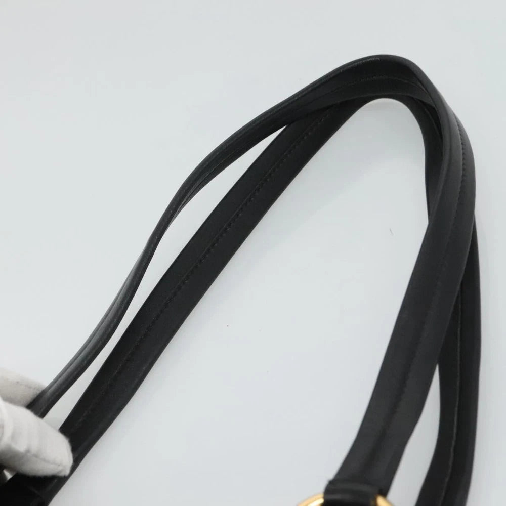 PRADA TOTE BAG BLACK LEATHER