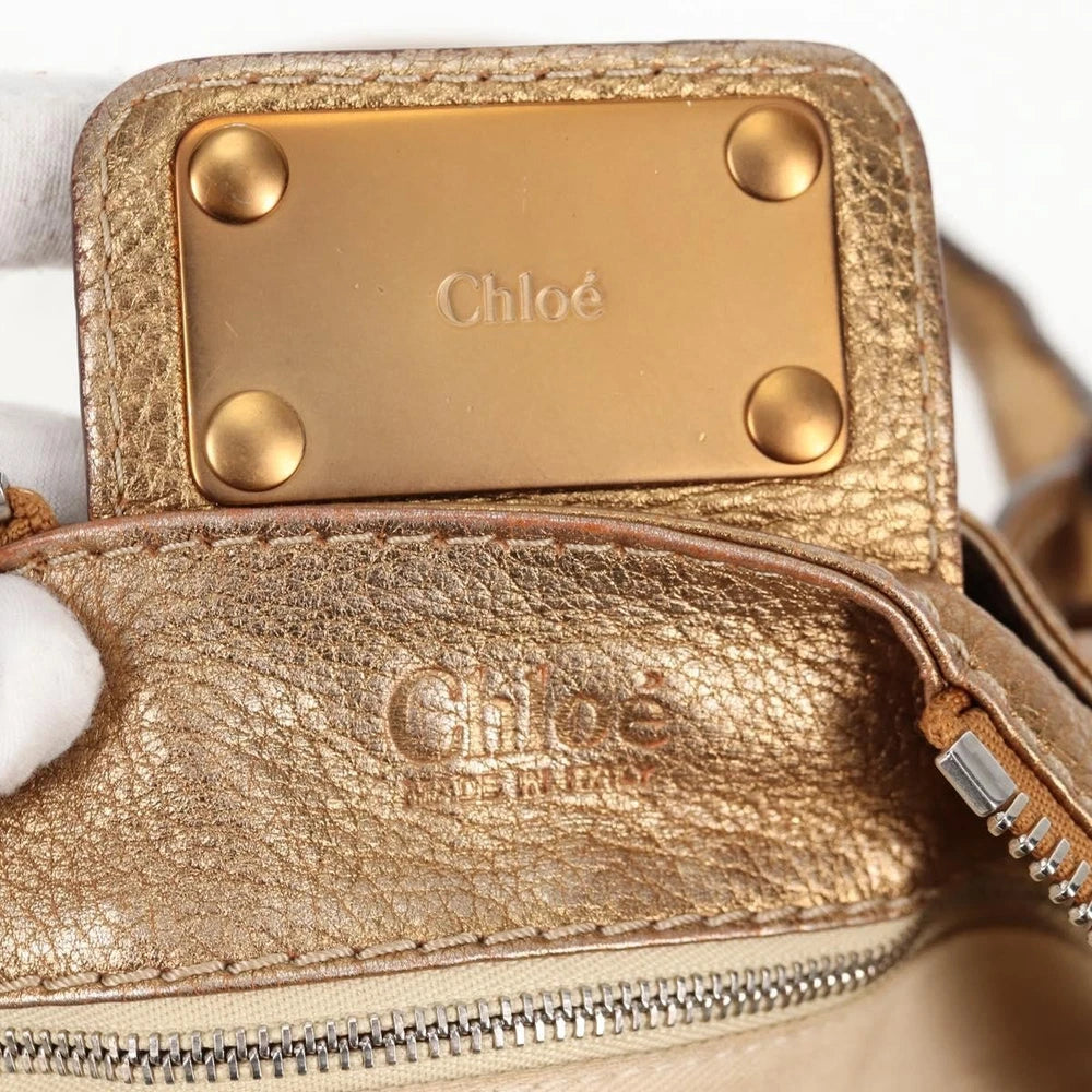 Chloe Paddington Bag - Gold Leather