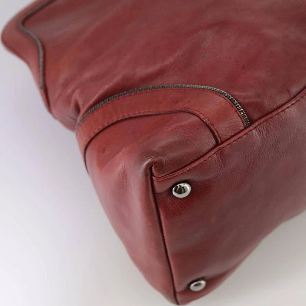 VINTAGE CHANEL COCO MARK BAG RED LEATHER