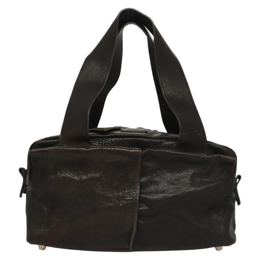 CHLOE SHOULDER BAG DARK BROWN LEATHER