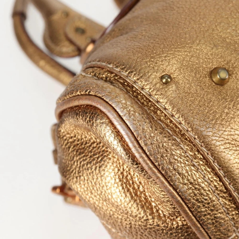 Chloe Paddington Bag - Gold Leather