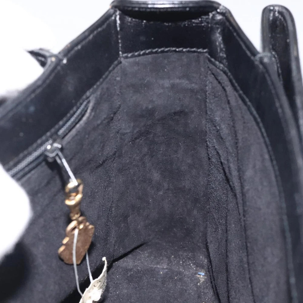 GUCCI BAMBOO BAG BLACK LEATHER
