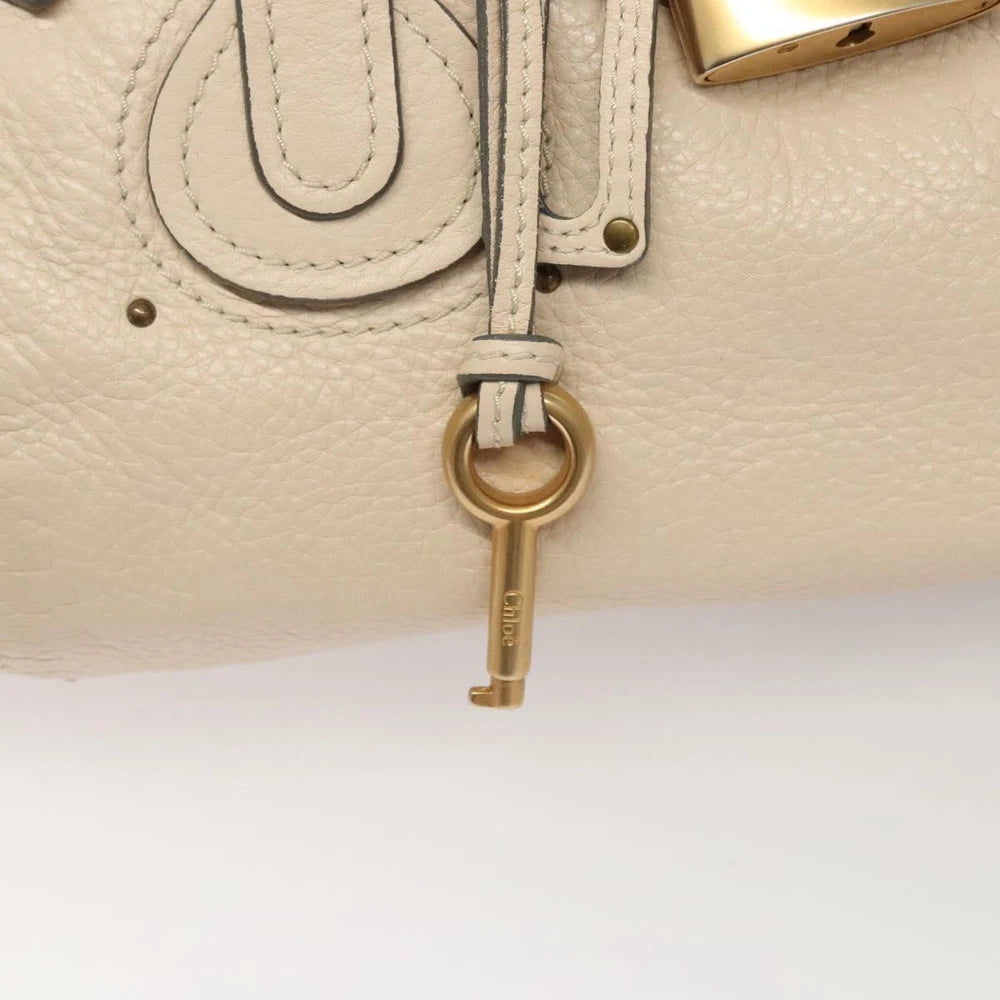 CHLOE PADDINGTON BAG WHITE LEATHER