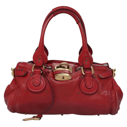 CHLOE PADDINGTON BAG RED LEATHER