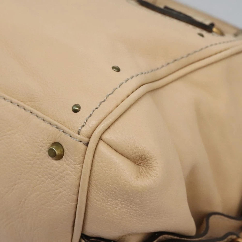 CHLOE PADDINGTON BAG BEIGE LEATHER