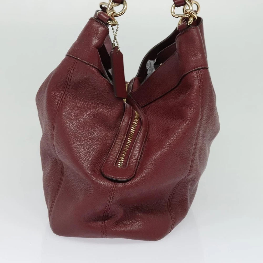 COACH TOTE BAG RED LEATHER