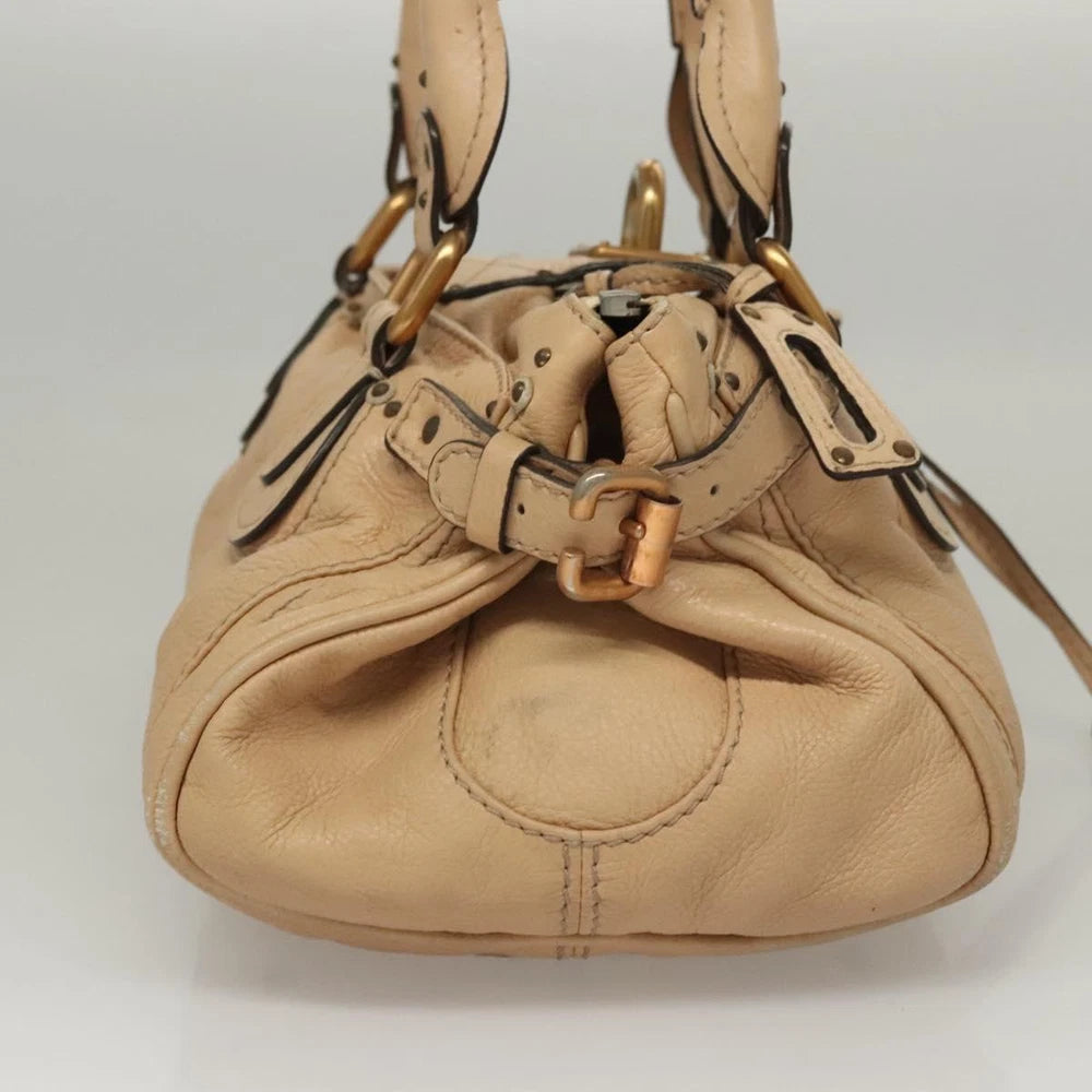 CHLOE PADDINGTON BAG BEIGE LEATHER