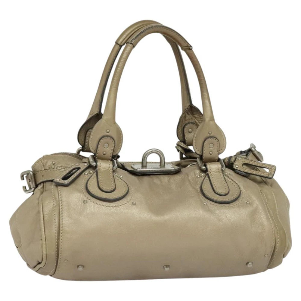 CHLOE PADDINGTON BAG BEIGE LEATHER