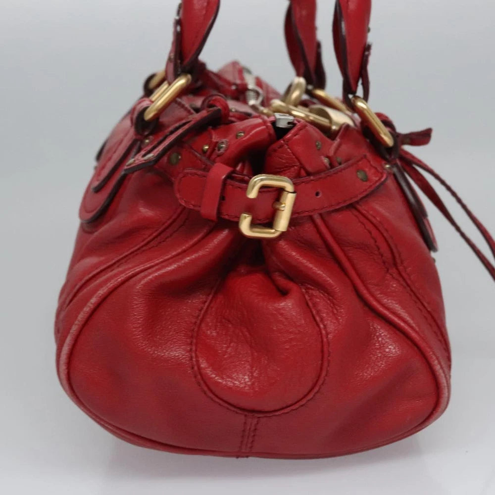 CHLOE PADDINGTON BAG RED LEATHER