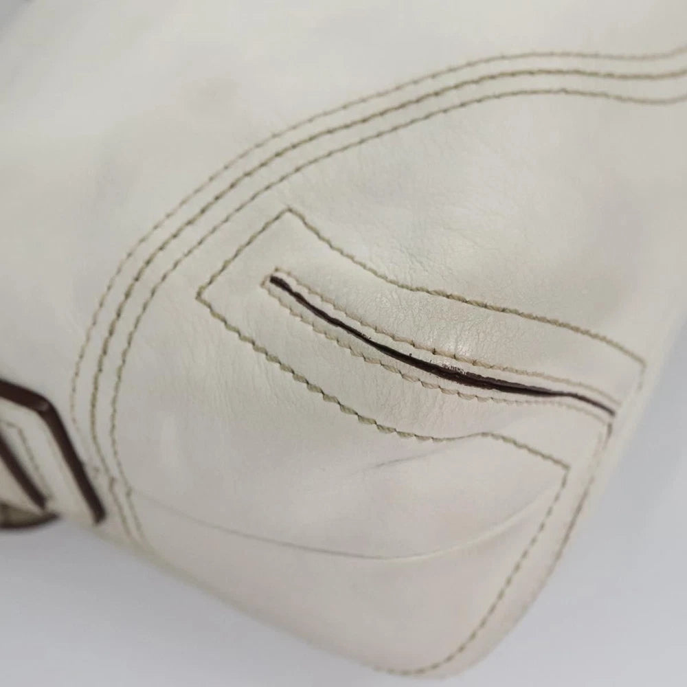 Coach Shoulder Bag - White Leather