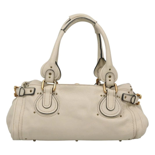 CHLOE PADDINGTON BAG WHITE LEATHER