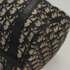Close-up of vintage navy Dior Boston Bag made from Trotter Canvas, showcasing its unique pattern and texture.