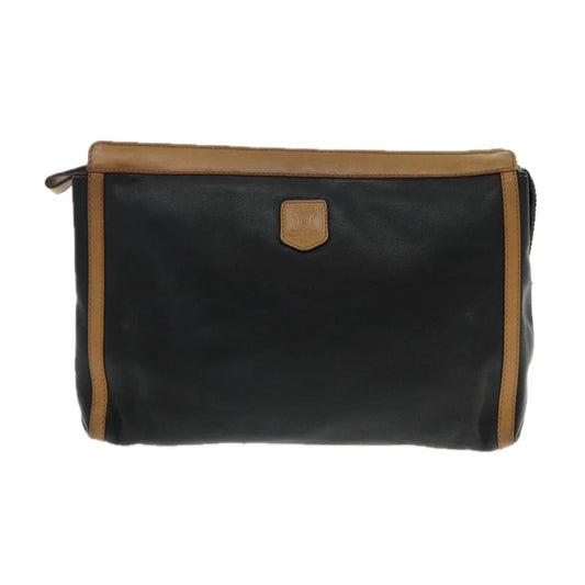 CELINE CLUTCH BLACK LEATHER