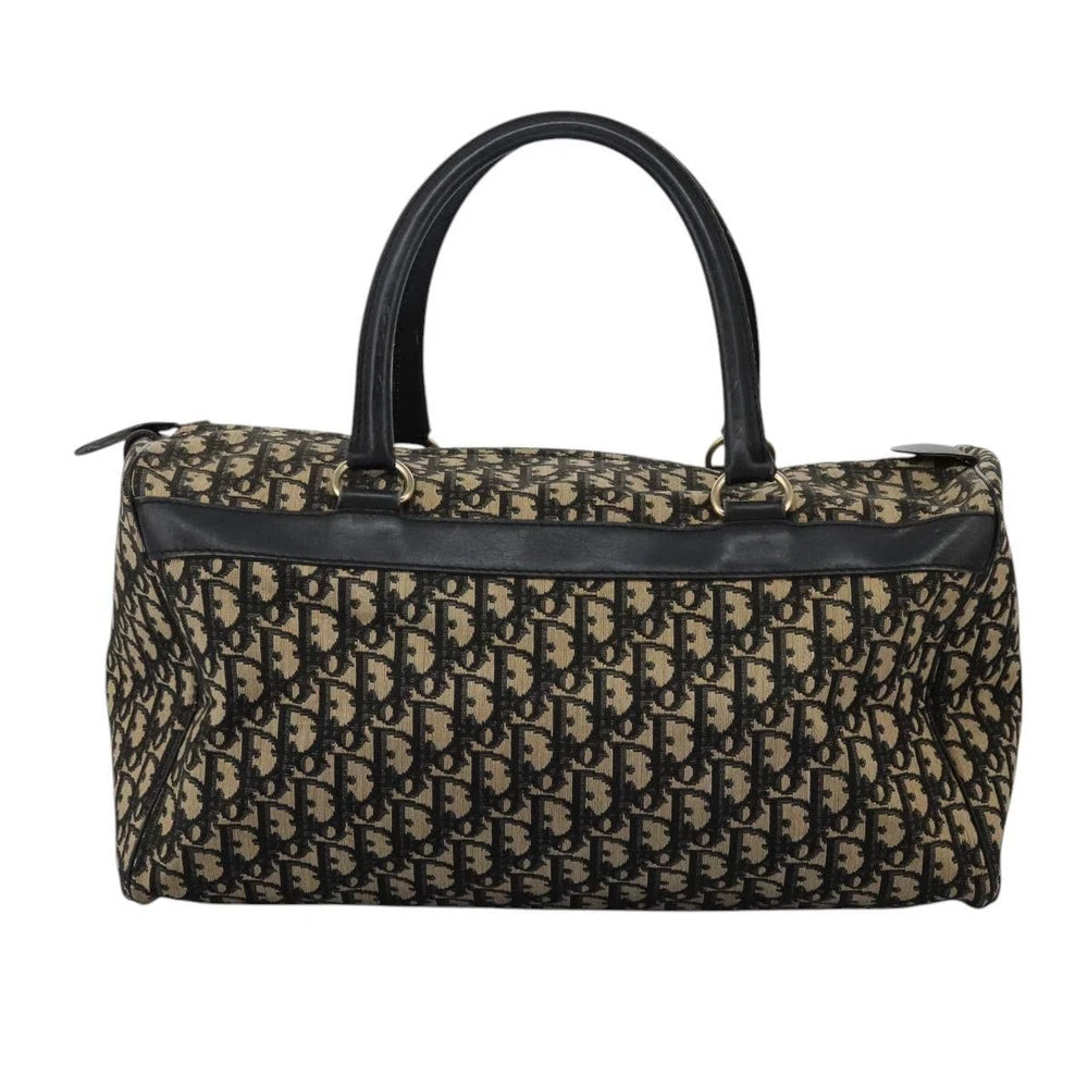 CHRISTIAN DIOR BOSTON BAG 40 TROTTER CANVAS