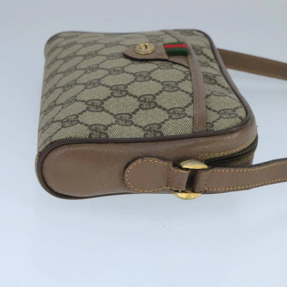 VINTAGE GUCCI CROSSBODY BAG GG SUPREME WEB SHERRY LINE