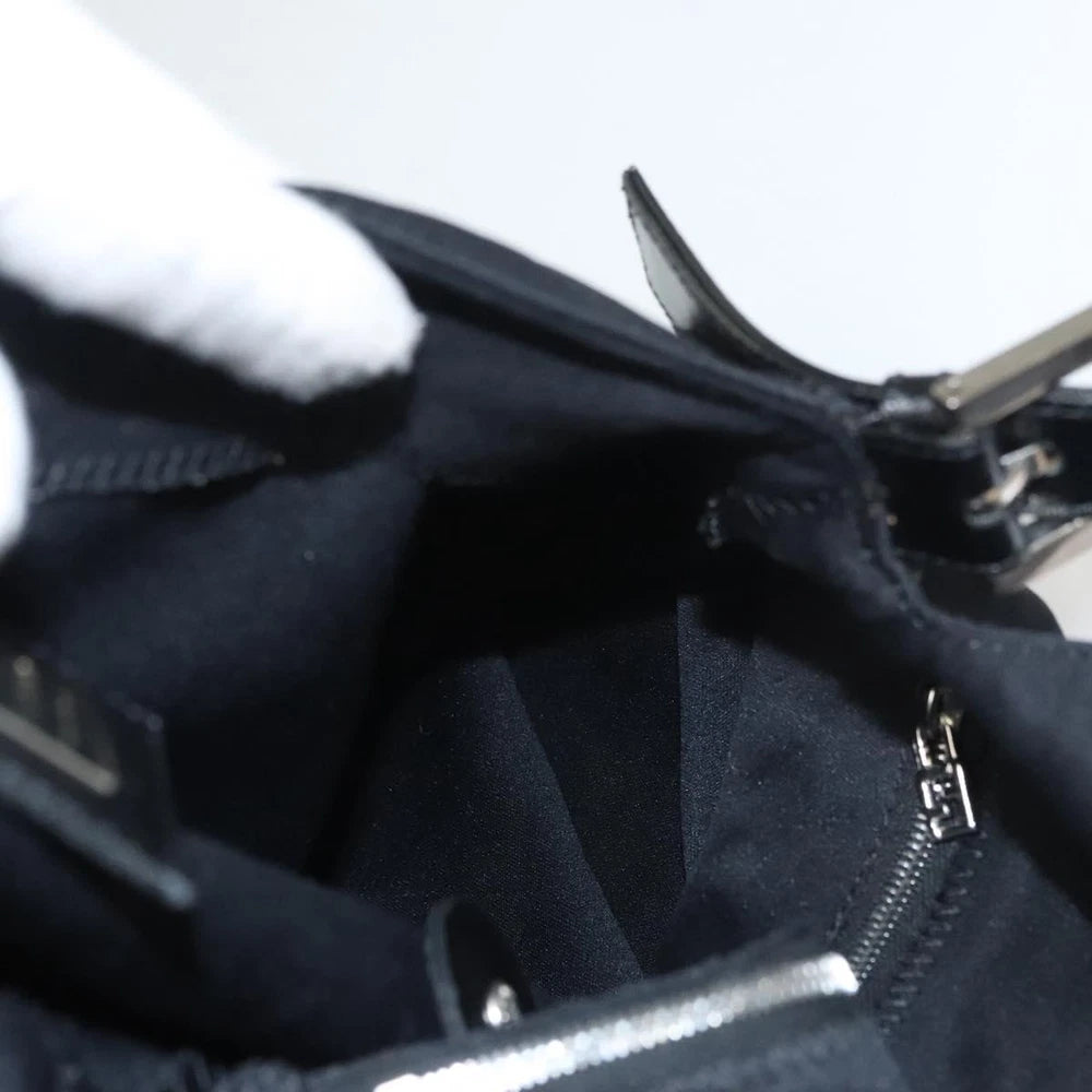 FENDI MAMMA BAGUETTE BLACK NYLON