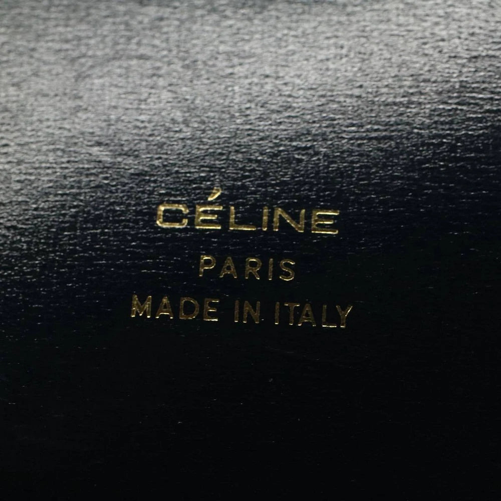 CELINE SHOULDER BAG NAVY LEATHER