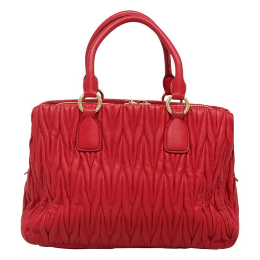 MIU MIU BAG RED MATELASSE LEATHER