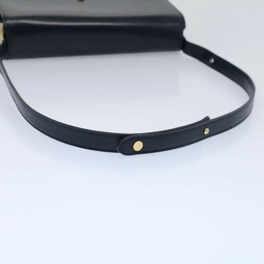 CELINE SHOULDER BAG NAVY LEATHER
