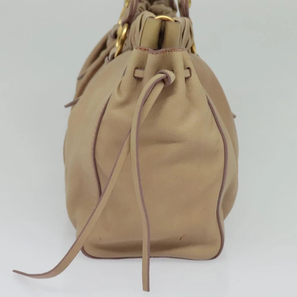 Miu Miu Vitello Bag - Beige Leather