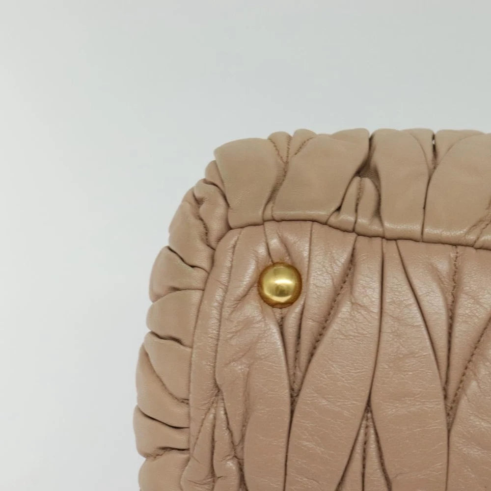 Miu Miu Matelasse Bag - Beige Leather