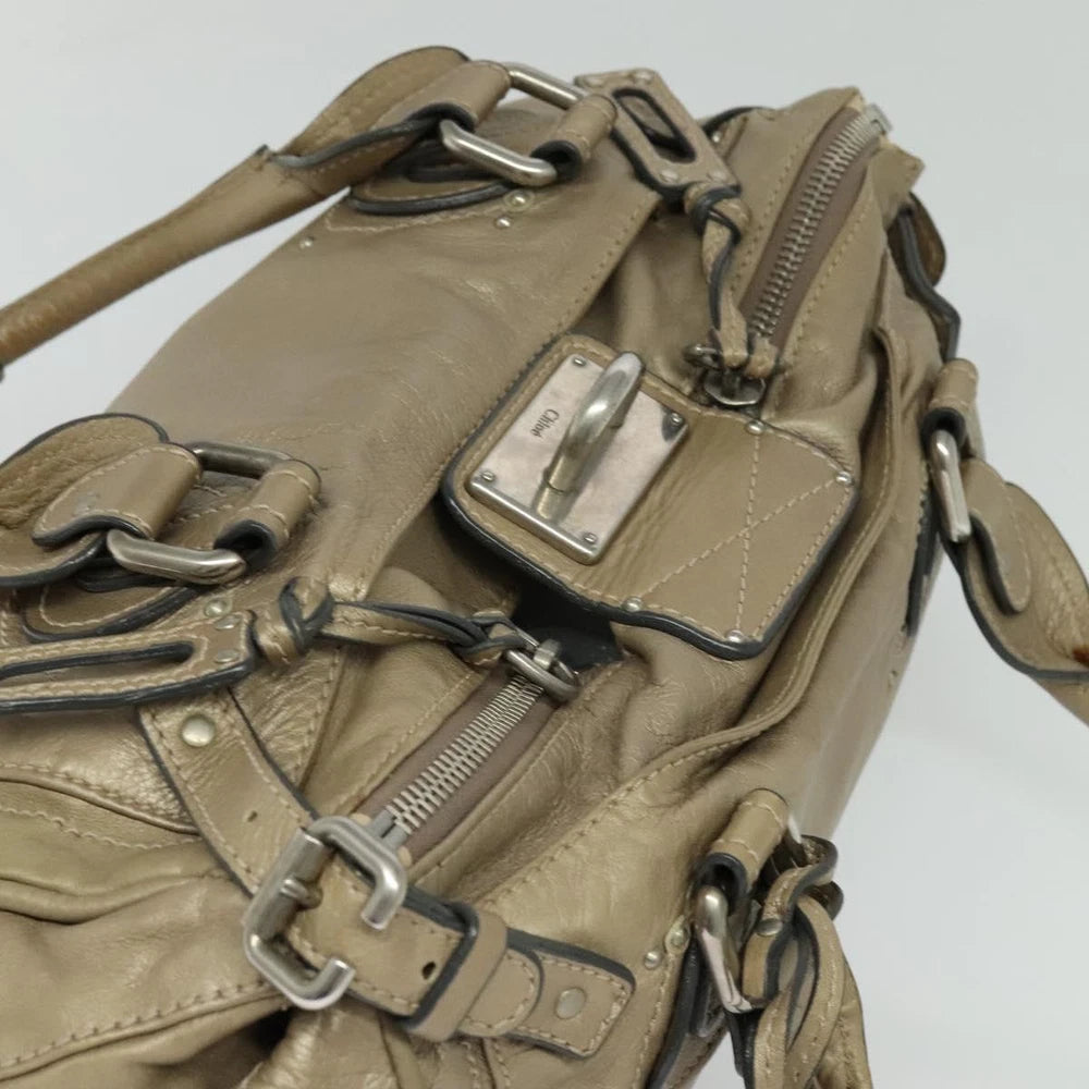 CHLOE PADDINGTON BAG BEIGE LEATHER