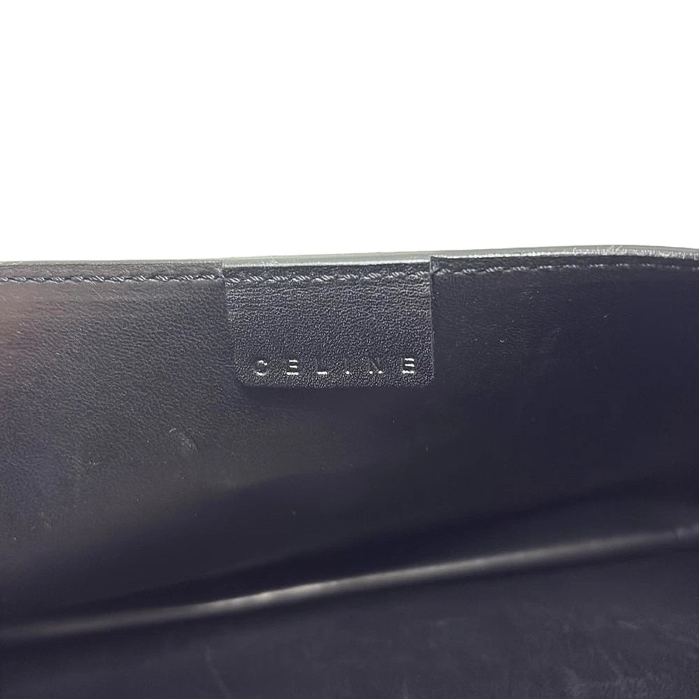 CELINE BLACK LEATHER SHOULDER BAG