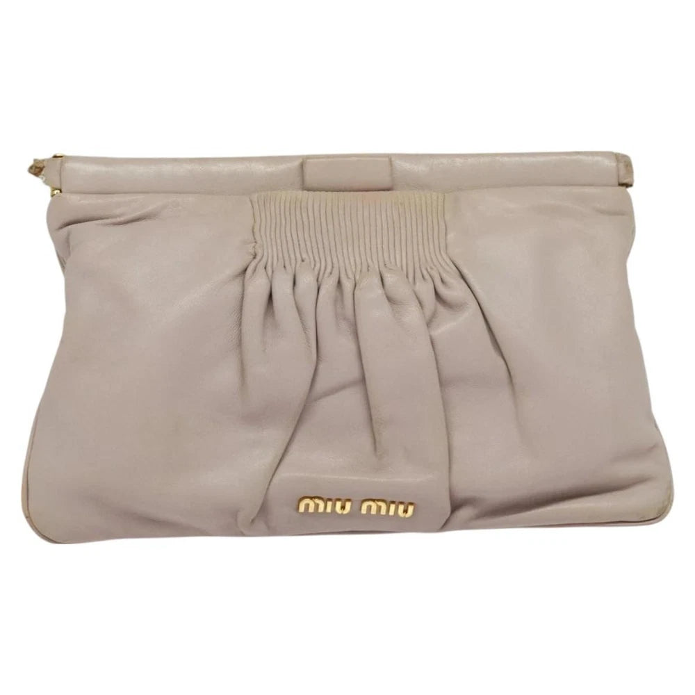 Miu Miu Clutch- Pink Leather