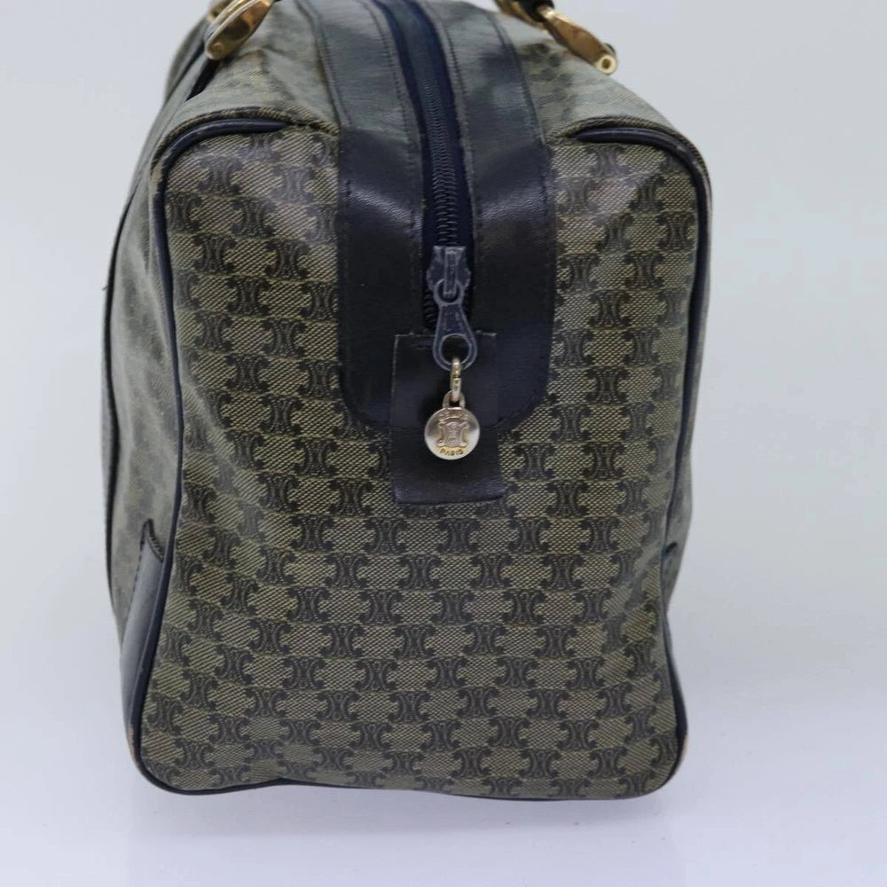 CELINE BOSTON BAG MACADAM CANVAS NAVY