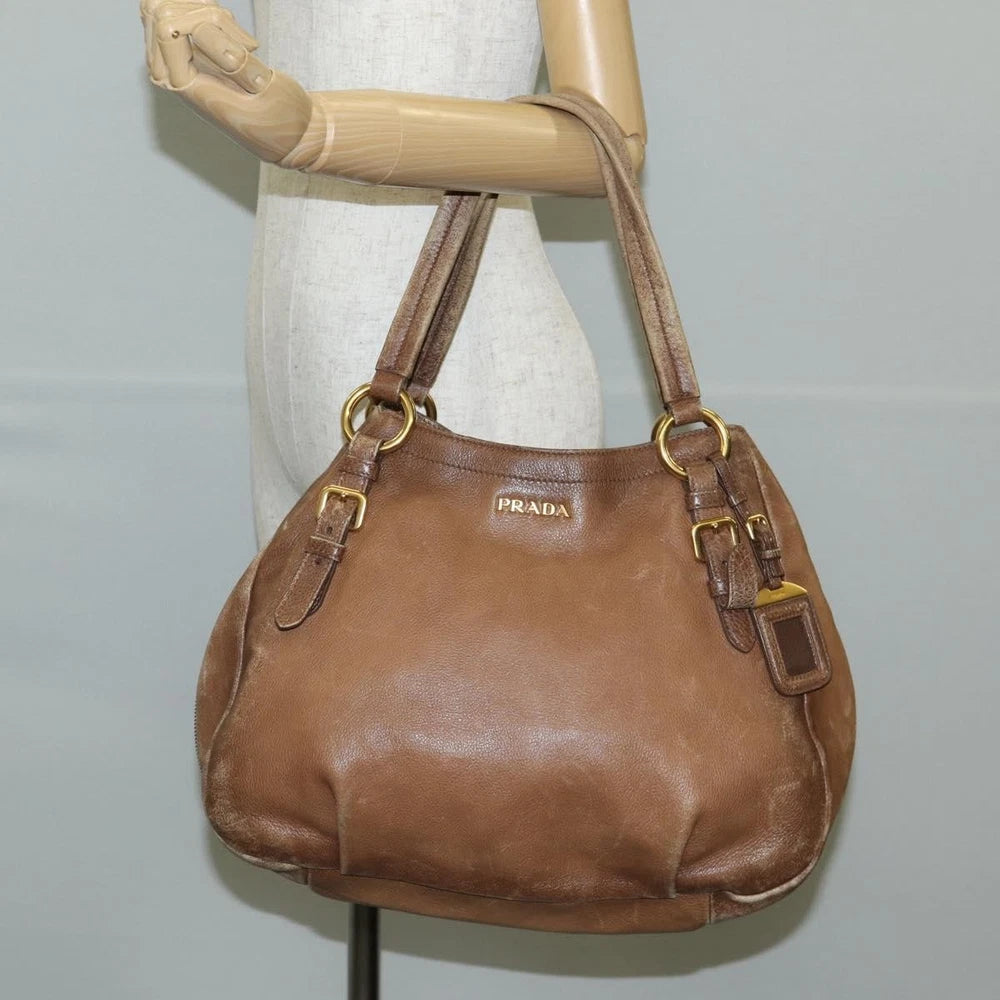 Vintage Prada Veske - Brun Skinn