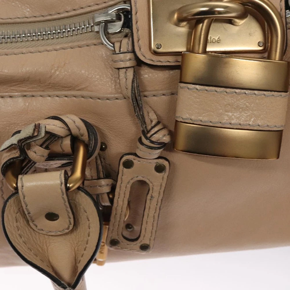 CHLOE PADDINGTON BAG BEIGE LEATHER