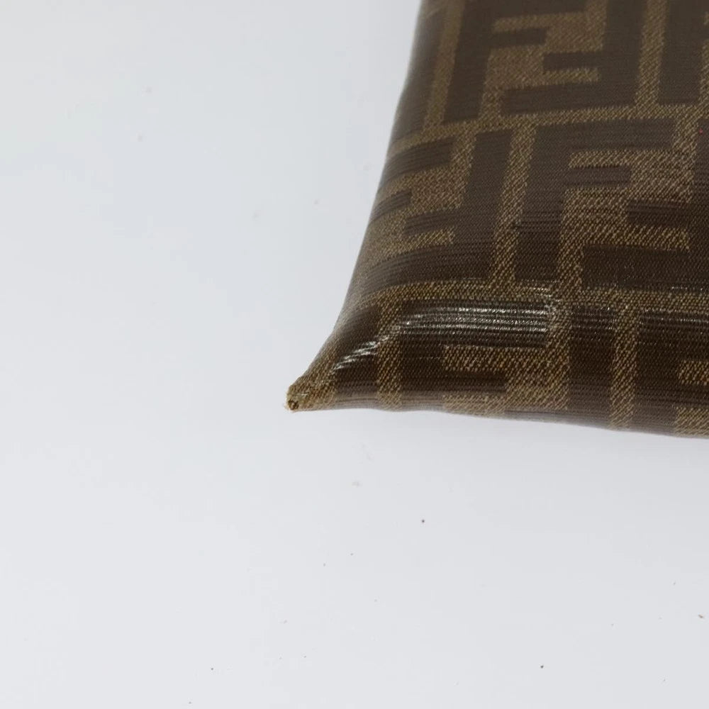 VINTAGE FENDI CLUTCH ZUCCA CANVAS BROWN