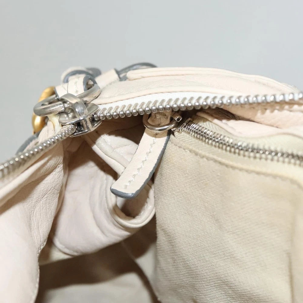 CHLOE PADDINGTON BAG WHITE LEATHER