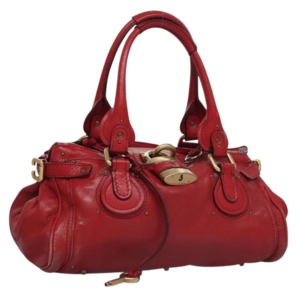 CHLOE PADDINGTON BAG RED LEATHER