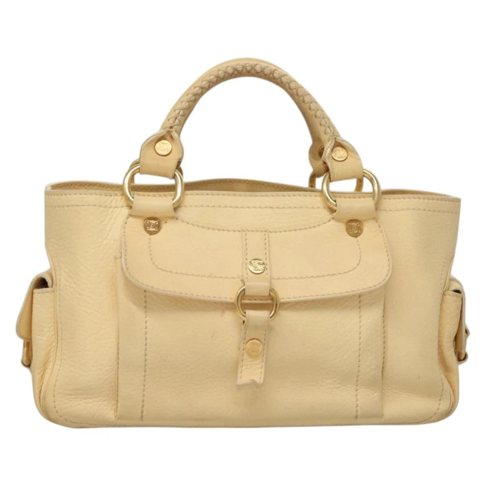 Celine Boogie Bag - Beige Leather