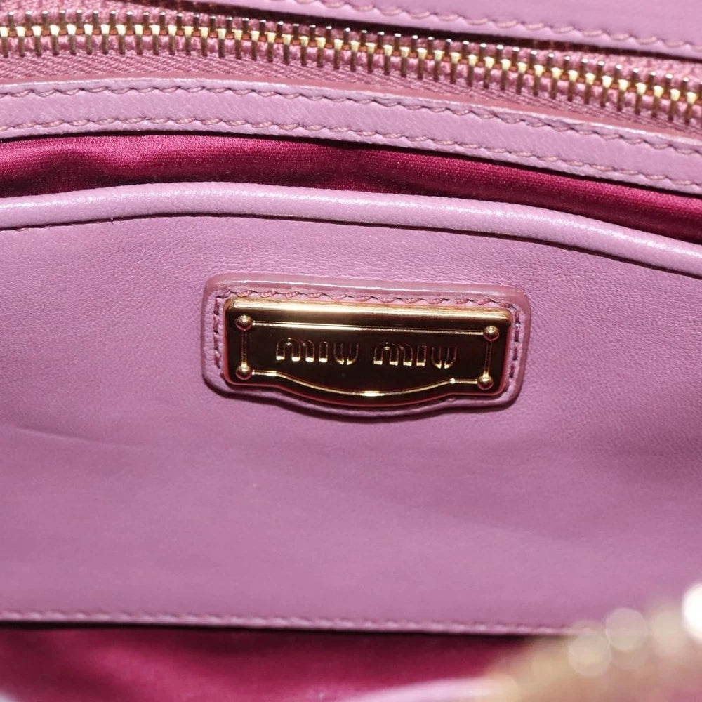 Miu Miu Matelasse Bag - Pink Leather