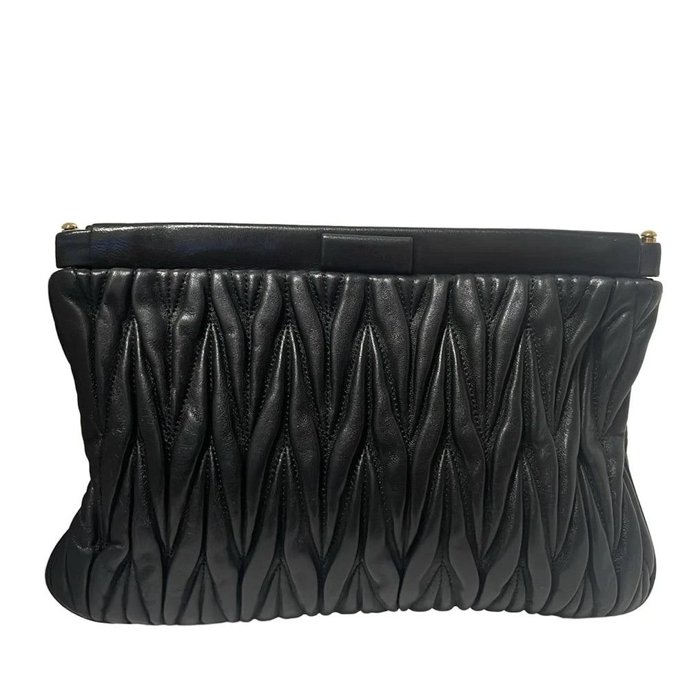 Miu Miu Clutch - Svart Skinn